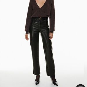 Aritzia Melina pant in black vegan leather